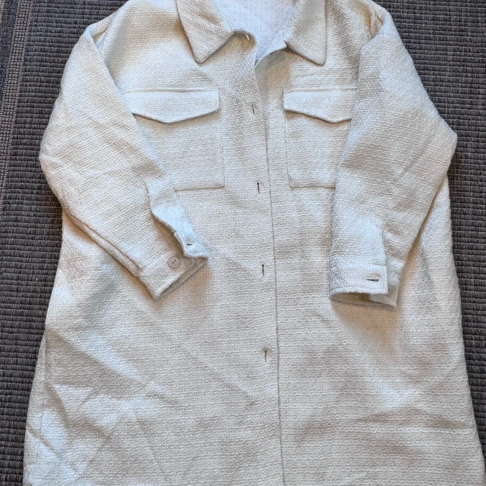 Elegant Cream Utility Jacket for Women